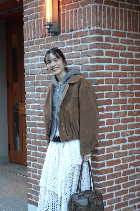 ダブルZIPフーディーニット